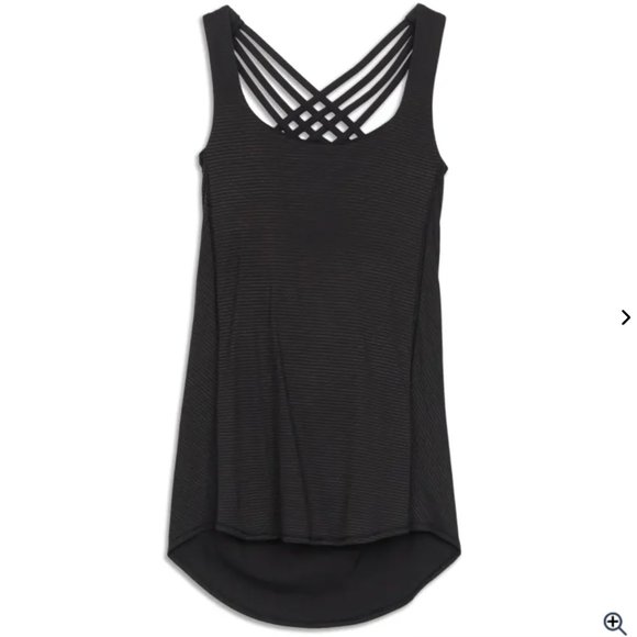 Lululemon Free To Be Wild 2-In-1 Tank Top Black/Black Size 6 - Picture 5 of 6